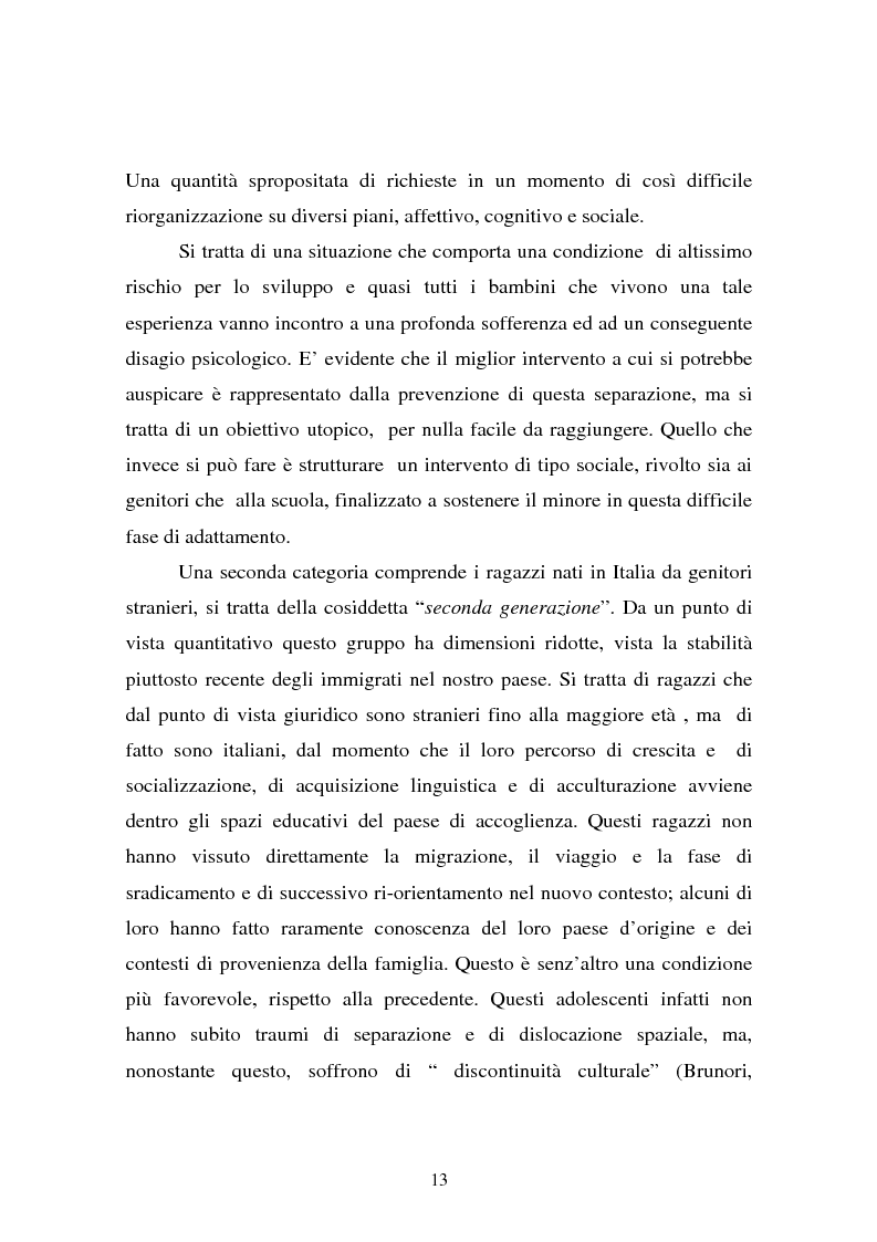 Anteprima della tesi: L’integrazione dei ragazzi stranieri a scuola: dalla multiculturalità all'interculturalità, Pagina 10