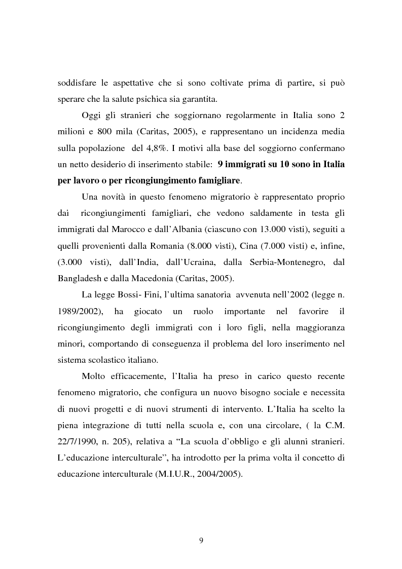 Anteprima della tesi: L’integrazione dei ragazzi stranieri a scuola: dalla multiculturalità all'interculturalità, Pagina 6