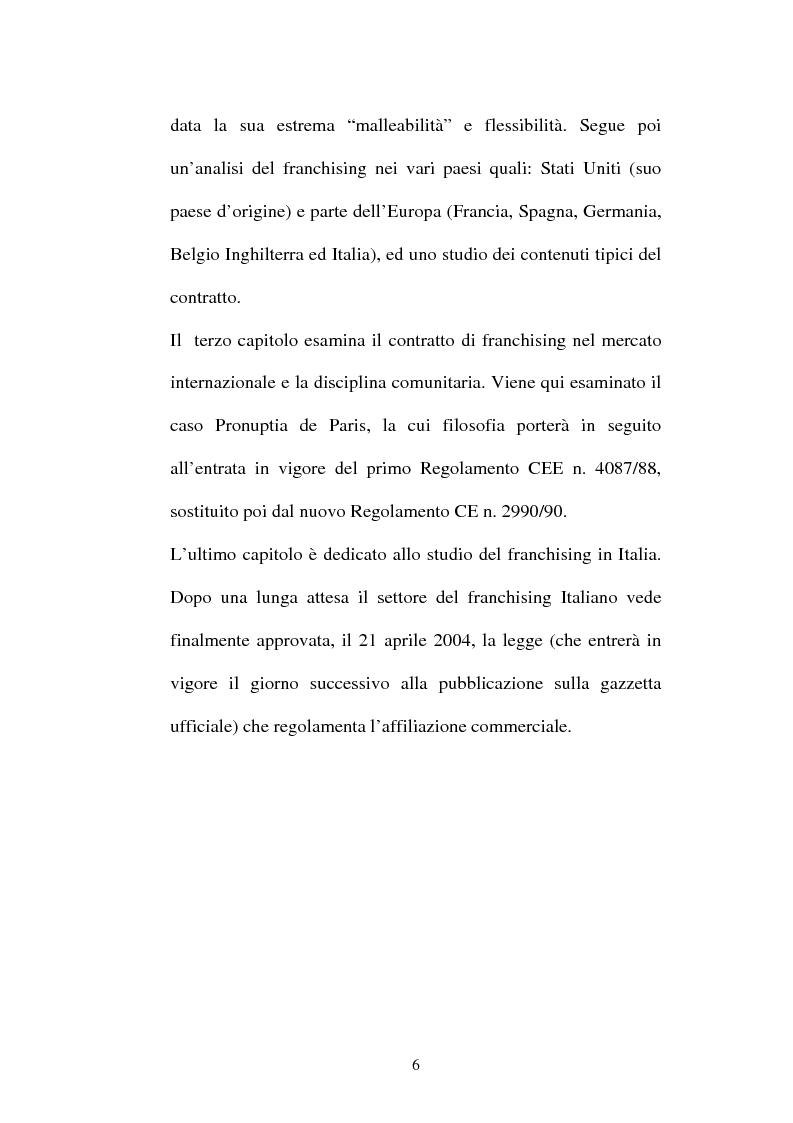 Anteprima della tesi: Il contratto di Franchising, Pagina 2