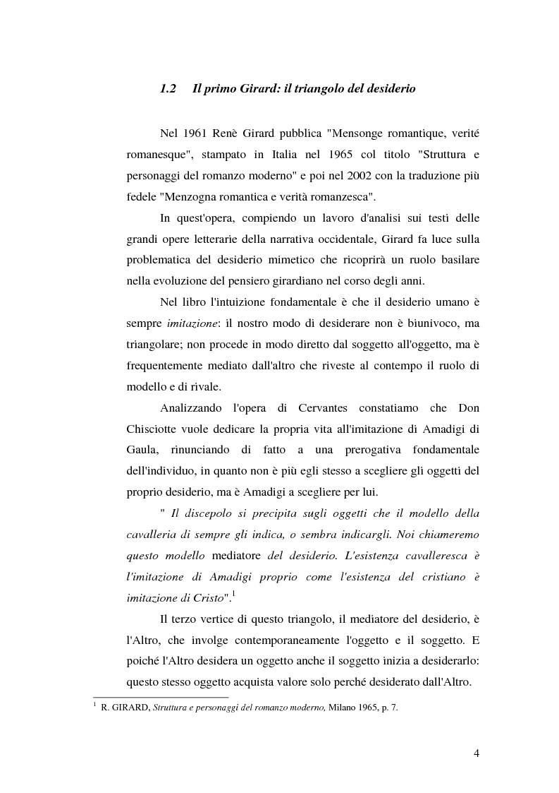 Anteprima della tesi: René Girard e la storia delle religioni: mimetismo e meccanismo vittimario, Pagina 4