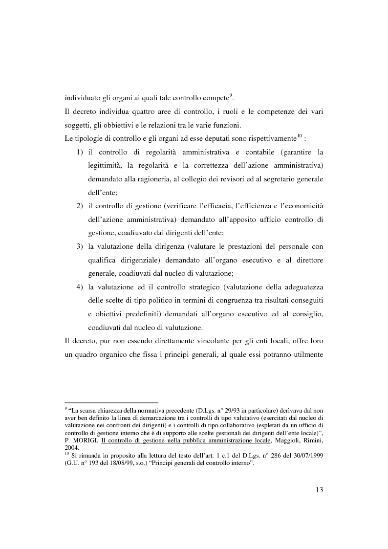 Anteprima della tesi: Bilancio sociale e sistemi di programmazione e controllo negli enti locali, Pagina 10