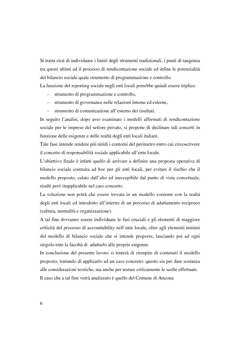 Anteprima della tesi: Bilancio sociale e sistemi di programmazione e controllo negli enti locali, Pagina 3