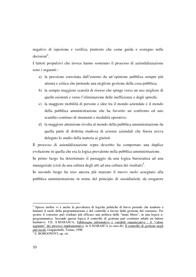 Anteprima della tesi: Bilancio sociale e sistemi di programmazione e controllo negli enti locali, Pagina 7