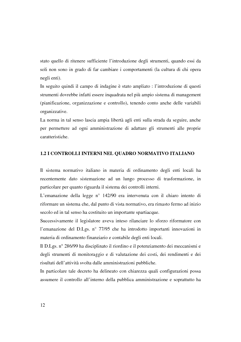 Anteprima della tesi: Bilancio sociale e sistemi di programmazione e controllo negli enti locali, Pagina 9