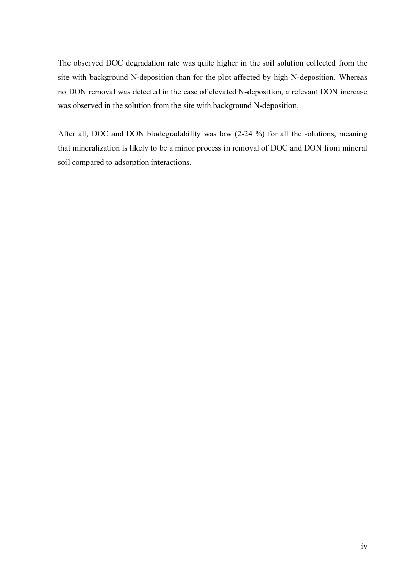 Anteprima della tesi: Mineralization of dissolved organic carbon (DOC) and nitrogen (DON) in the soil solution of different forested stands in Flanders, Pagina 2