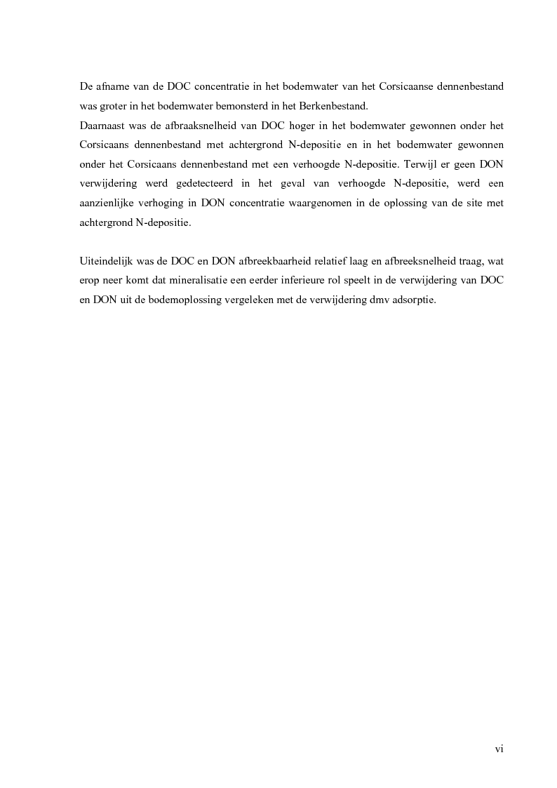 Anteprima della tesi: Mineralization of dissolved organic carbon (DOC) and nitrogen (DON) in the soil solution of different forested stands in Flanders, Pagina 4