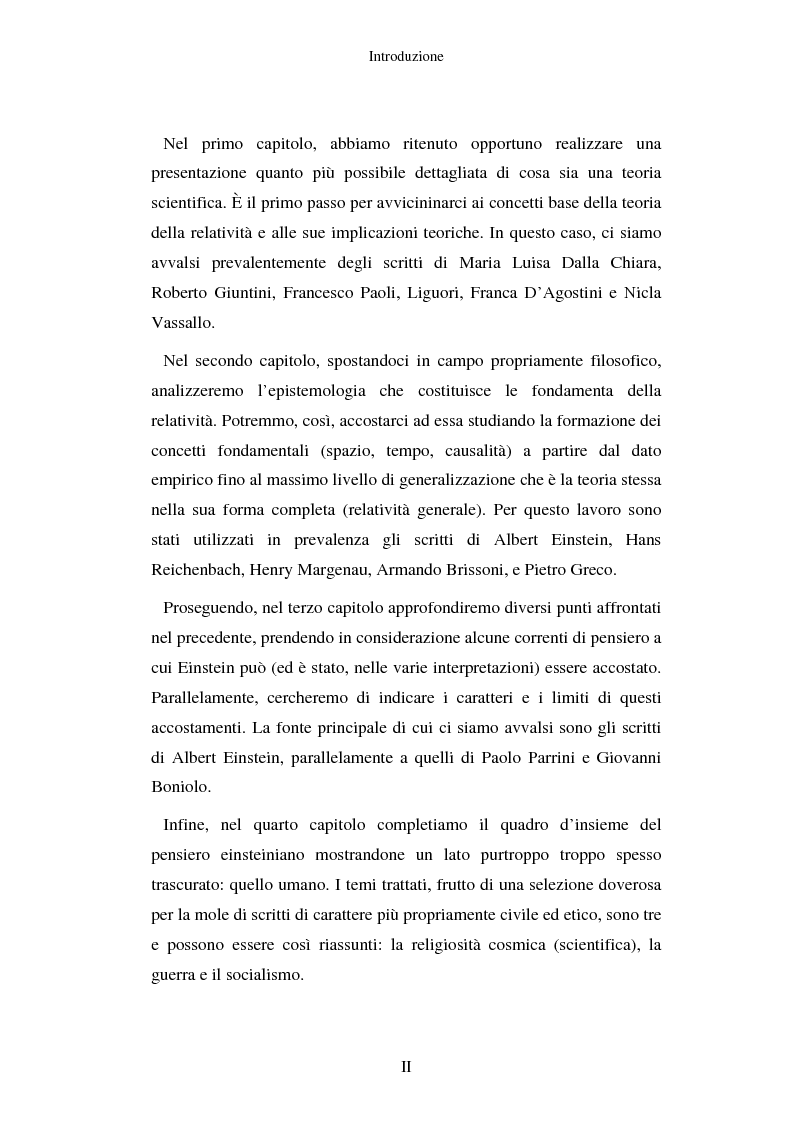 Anteprima della tesi: Epistemologia senza dogmi. Scienza e filosofia in A. Einstein, Pagina 2