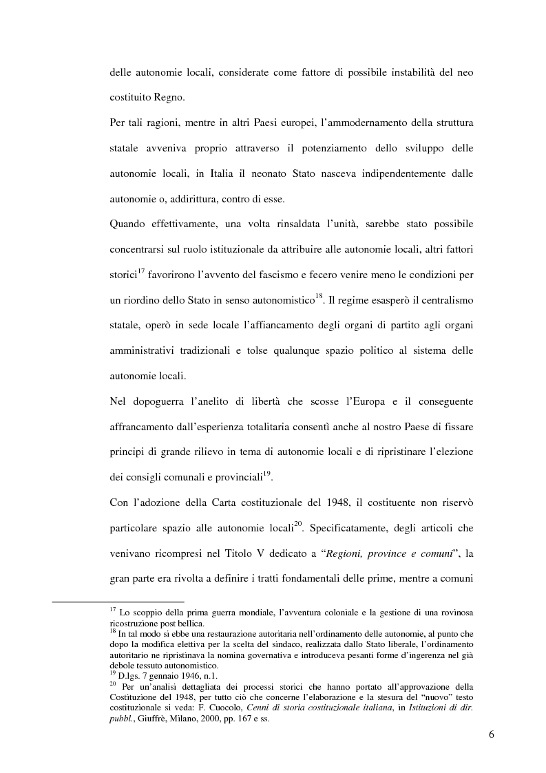 Anteprima della tesi: Associazionismo comunale e competitività territoriale. La gestione consortile dei servizi., Pagina 12