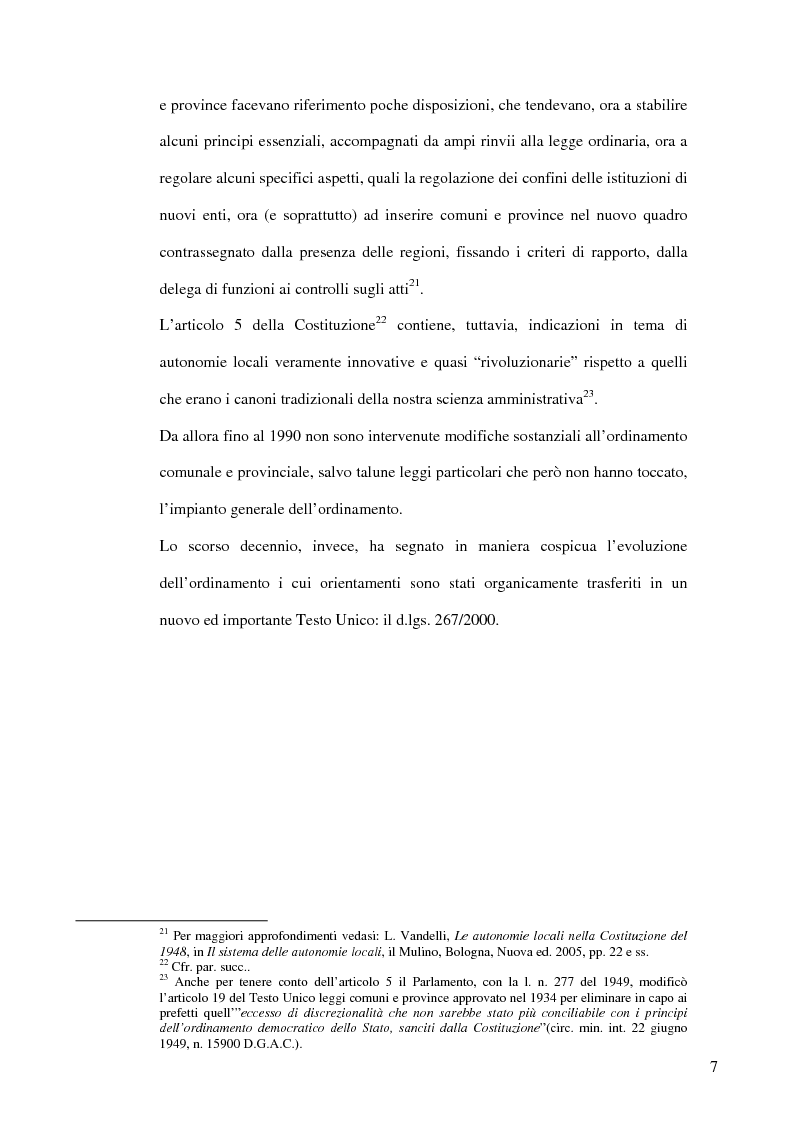 Anteprima della tesi: Associazionismo comunale e competitività territoriale. La gestione consortile dei servizi., Pagina 13