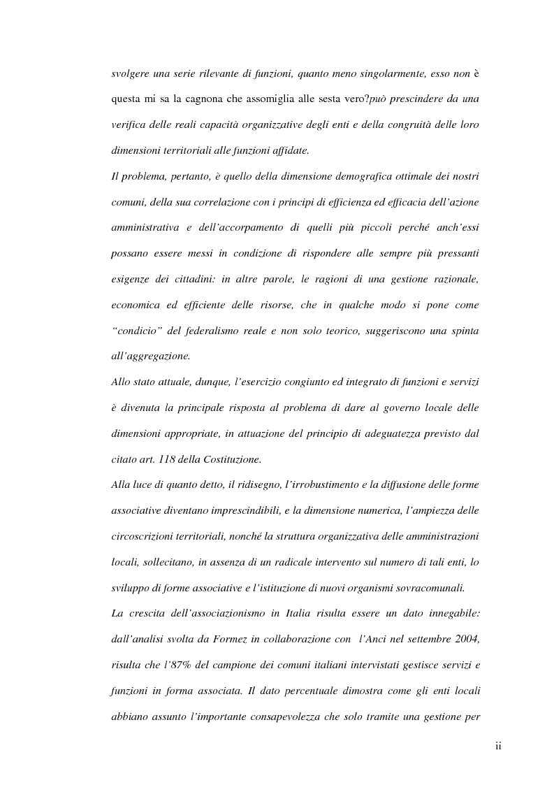 Anteprima della tesi: Associazionismo comunale e competitività territoriale. La gestione consortile dei servizi., Pagina 2