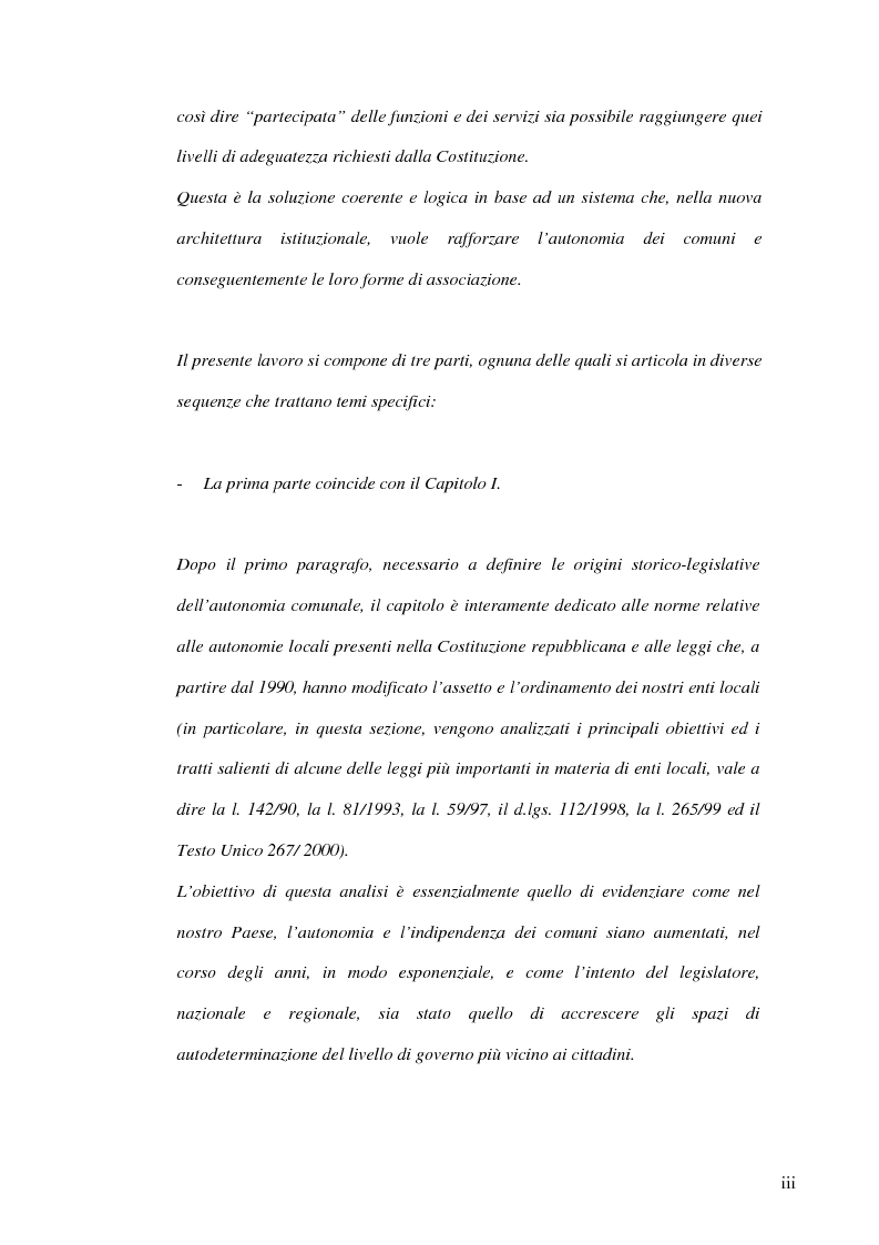 Anteprima della tesi: Associazionismo comunale e competitività territoriale. La gestione consortile dei servizi., Pagina 3