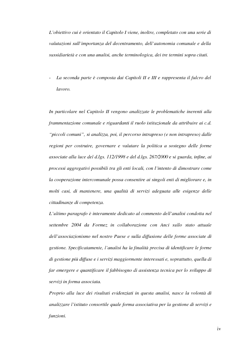 Anteprima della tesi: Associazionismo comunale e competitività territoriale. La gestione consortile dei servizi., Pagina 4