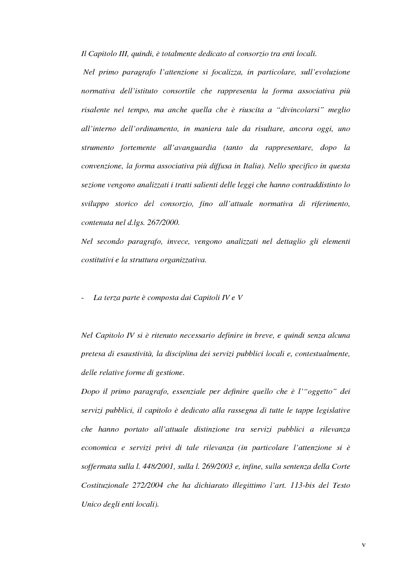 Anteprima della tesi: Associazionismo comunale e competitività territoriale. La gestione consortile dei servizi., Pagina 5