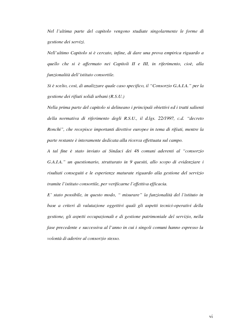 Anteprima della tesi: Associazionismo comunale e competitività territoriale. La gestione consortile dei servizi., Pagina 6