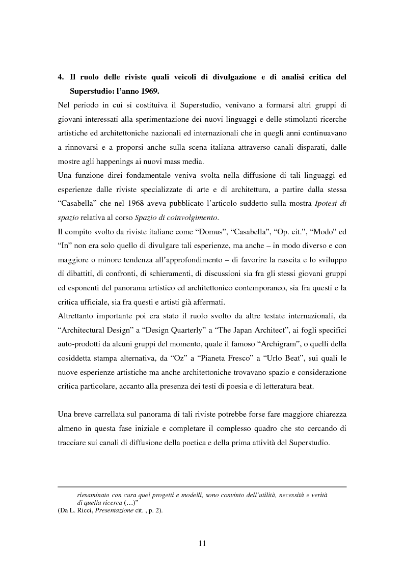 Anteprima della tesi: Superstudio - Progetti e pensieri 1966-1978, Pagina 11