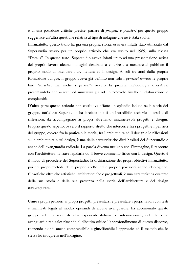 Anteprima della tesi: Superstudio - Progetti e pensieri 1966-1978, Pagina 2