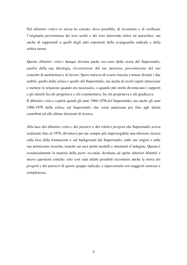 Anteprima della tesi: Superstudio - Progetti e pensieri 1966-1978, Pagina 4