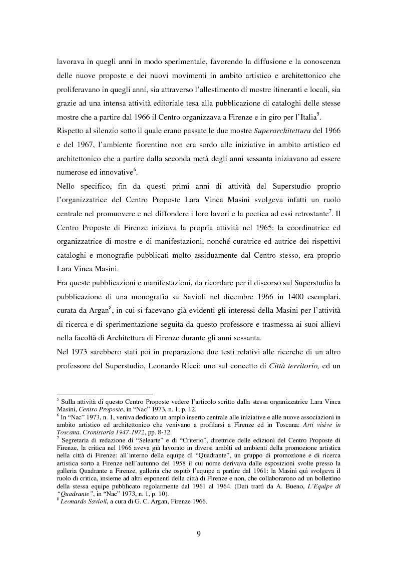 Anteprima della tesi: Superstudio - Progetti e pensieri 1966-1978, Pagina 9