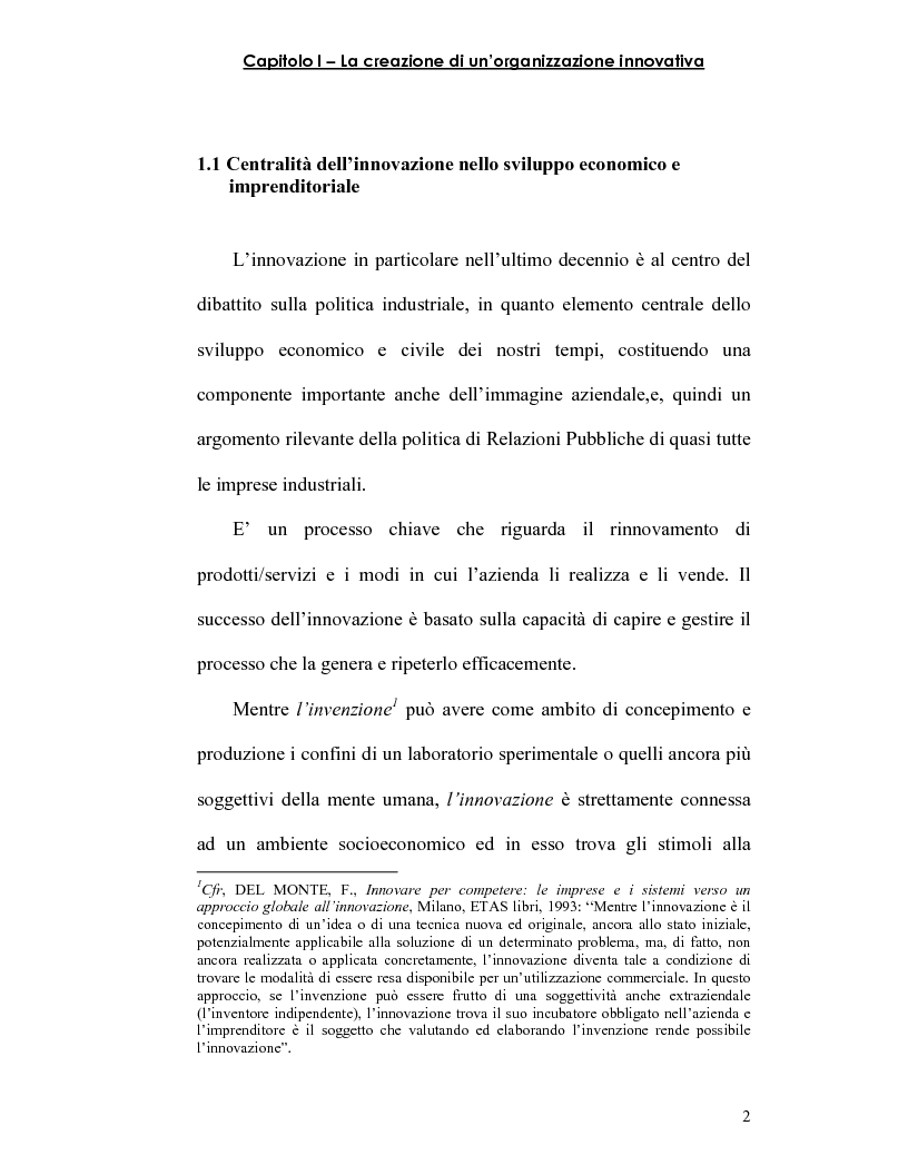 Anteprima della tesi: Strategie innovative e metodologie di appropriazione di una innovazione, Pagina 5