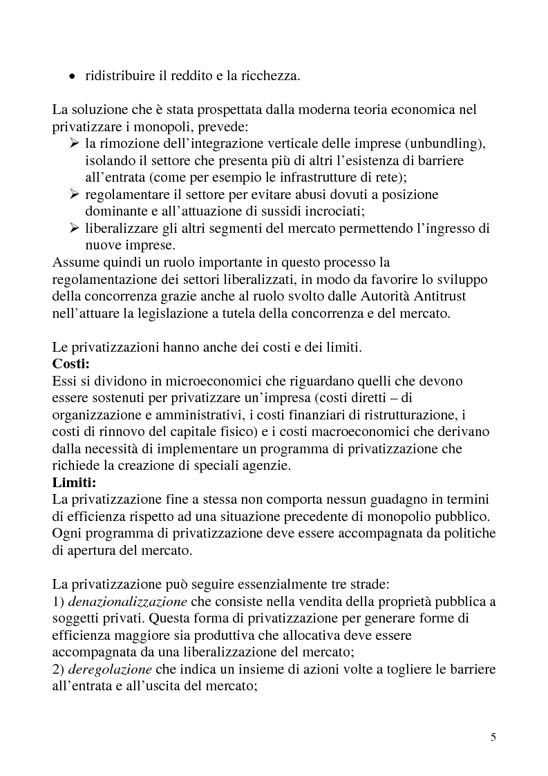 Anteprima della tesi: Le privatizzazioni in Italia. Il caso Enel, Pagina 2