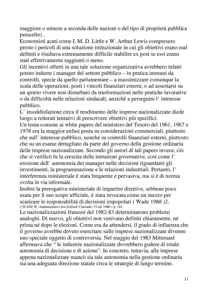 Anteprima della tesi: Le privatizzazioni in Italia. Il caso Enel, Pagina 8