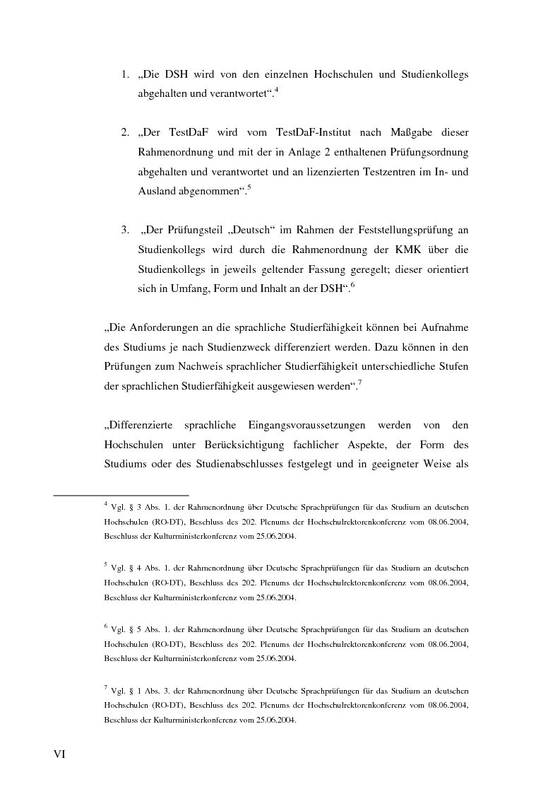 Anteprima della tesi: Das Renmin-Projekt der Universität Duisburg-Essen. Vergleich zwischen DSH und TestDaF, Pagina 6