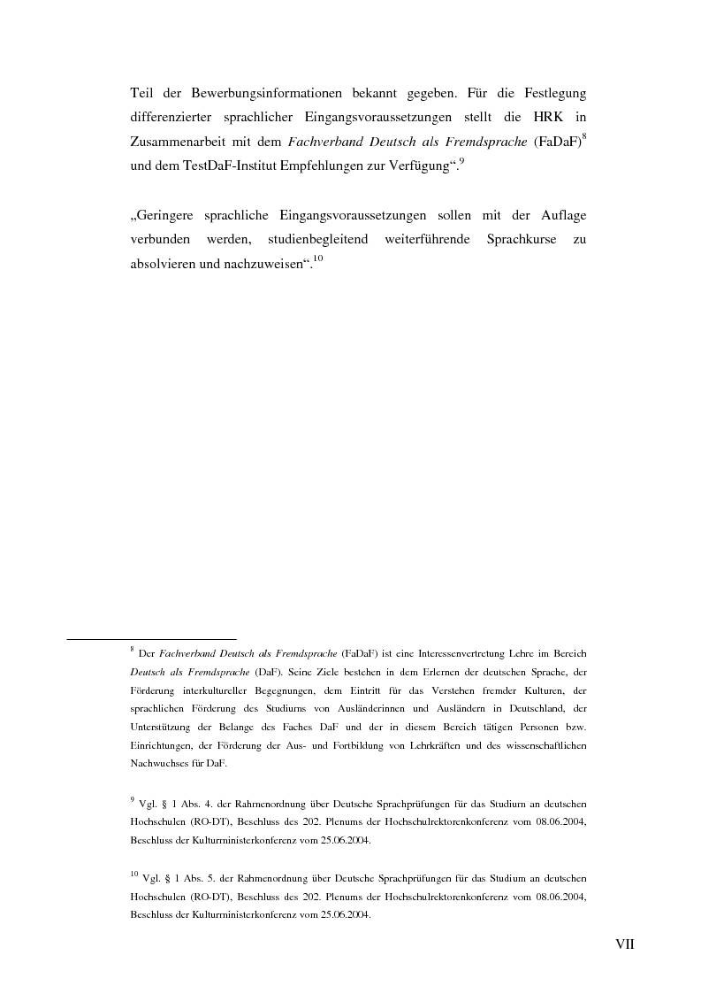 Anteprima della tesi: Das Renmin-Projekt der Universität Duisburg-Essen. Vergleich zwischen DSH und TestDaF, Pagina 7