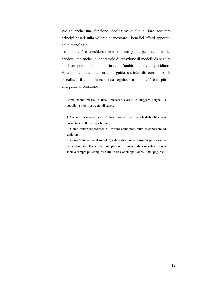 Anteprima della tesi: La pubblicità mitica, Pagina 9