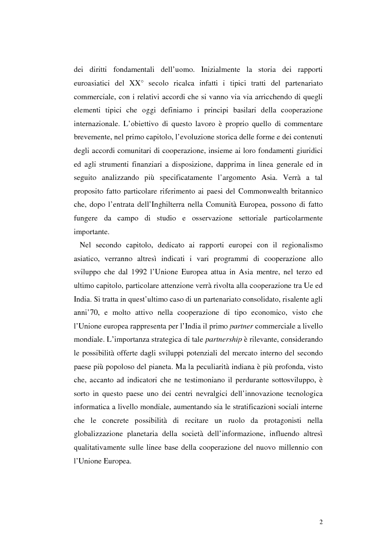 Anteprima della tesi: La cooperazione allo sviluppo dell'Unione europea con l'Asia, Pagina 2