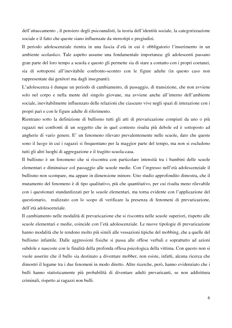Anteprima della tesi: Il bullismo adolescenziale. Uno studio condotto nel sulcis iglesiente, Pagina 2