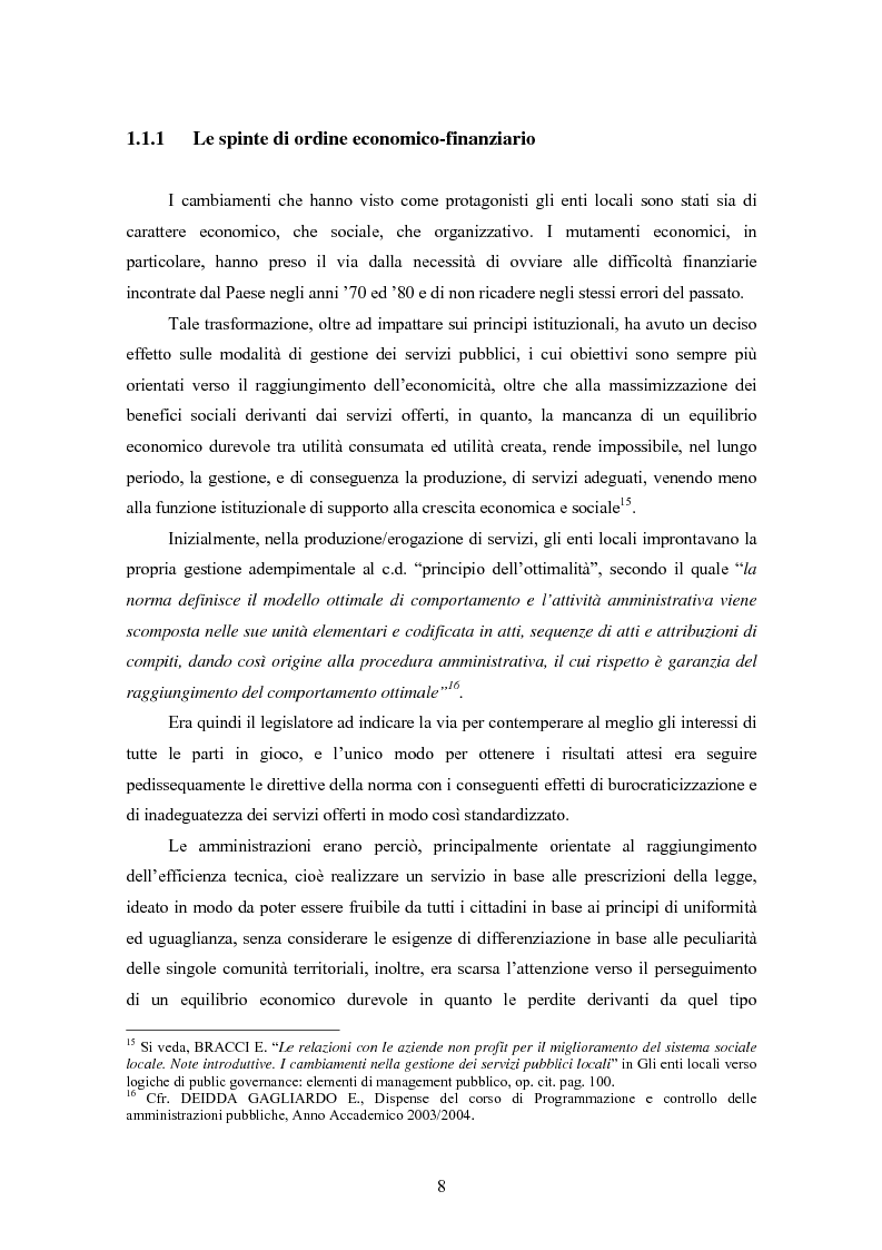 Anteprima della tesi: La certificazione di qualità negli Enti Locali: l'esperienza d'avanguardia della Provincia di Ferrara, Pagina 9