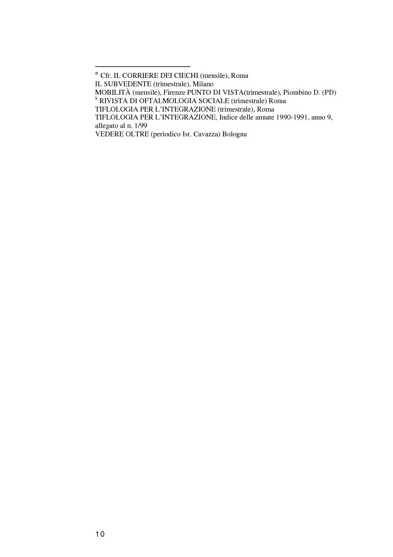 Anteprima della tesi: Tecnologie per un alunno ipovedente nella scuola dell’obbligo, Pagina 5