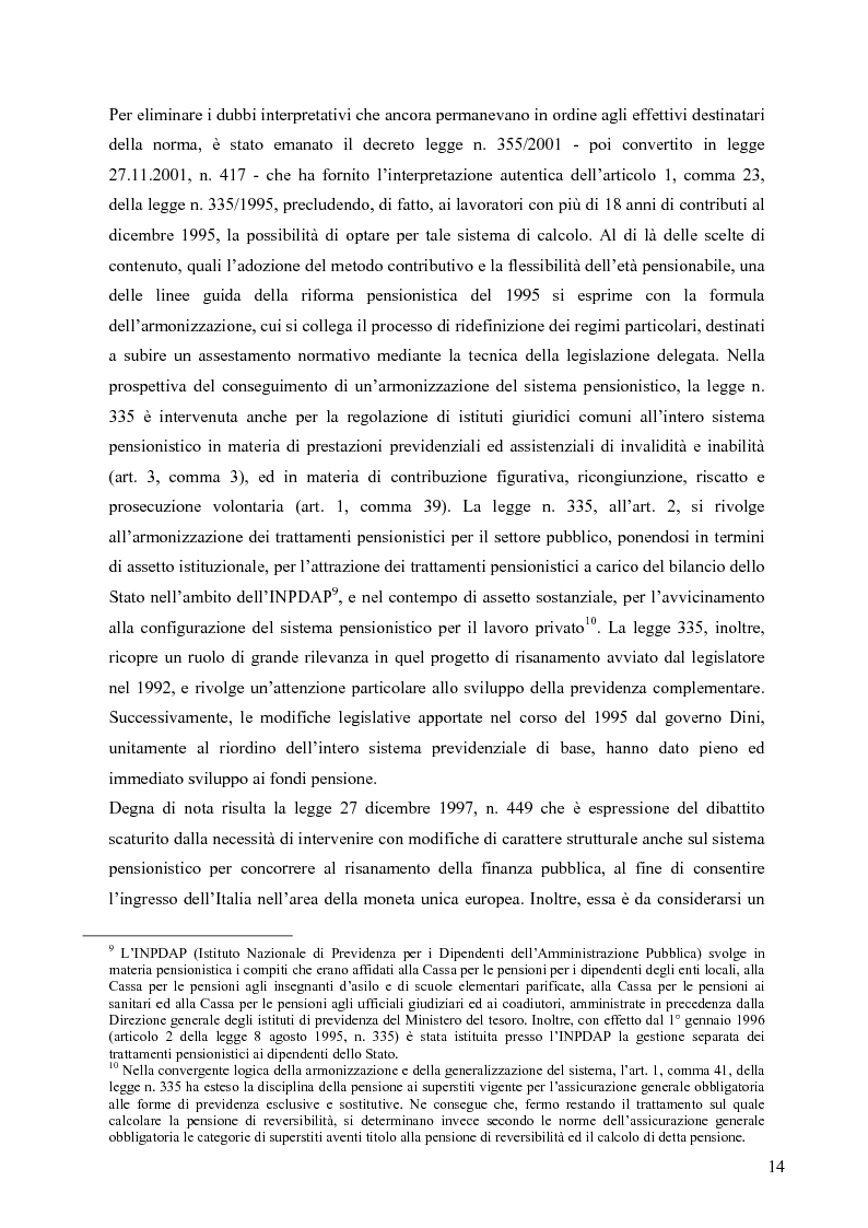 Anteprima della tesi: Effetti della variazione dei tassi di rendimento sull'equilibrio finanziario di un fondo pensione a prestazioni definite, Pagina 10