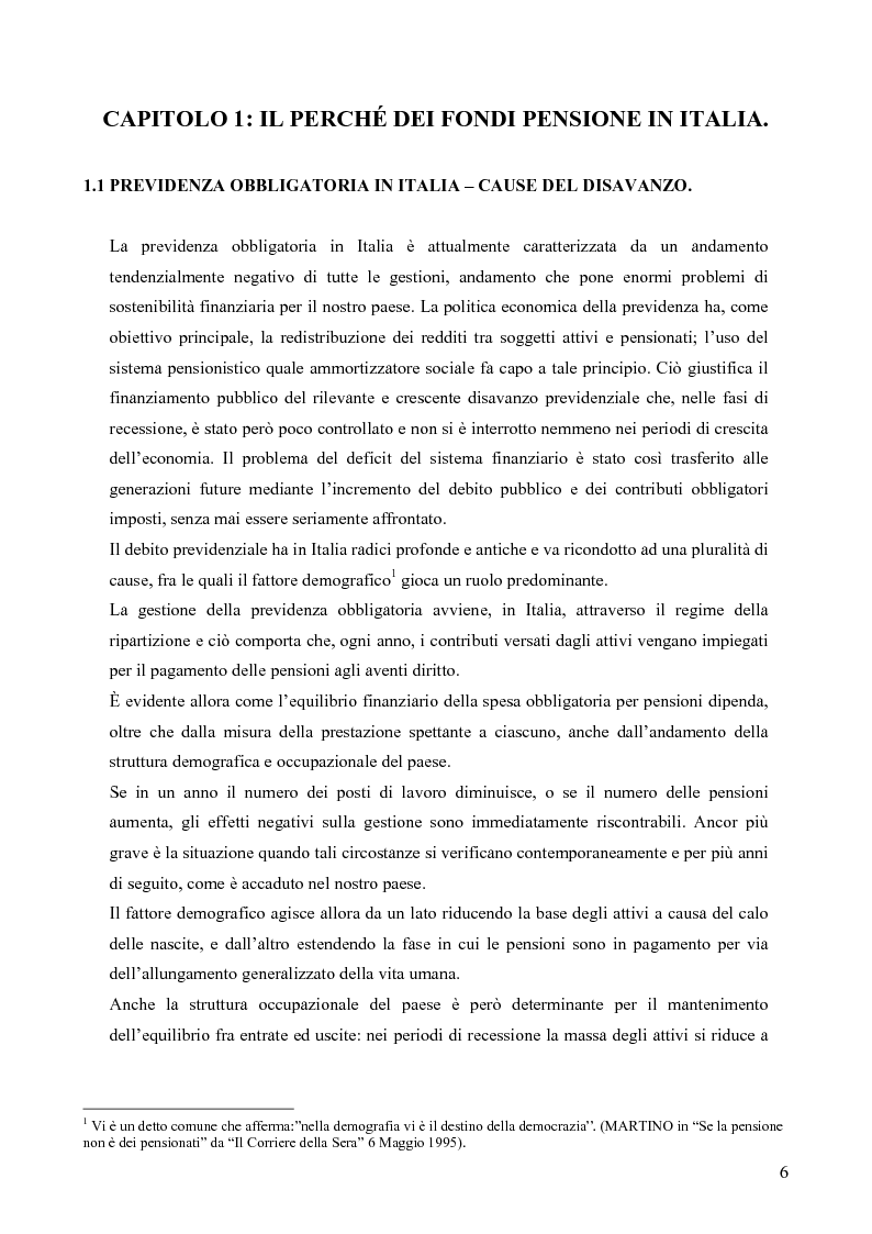 Anteprima della tesi: Effetti della variazione dei tassi di rendimento sull'equilibrio finanziario di un fondo pensione a prestazioni definite, Pagina 2