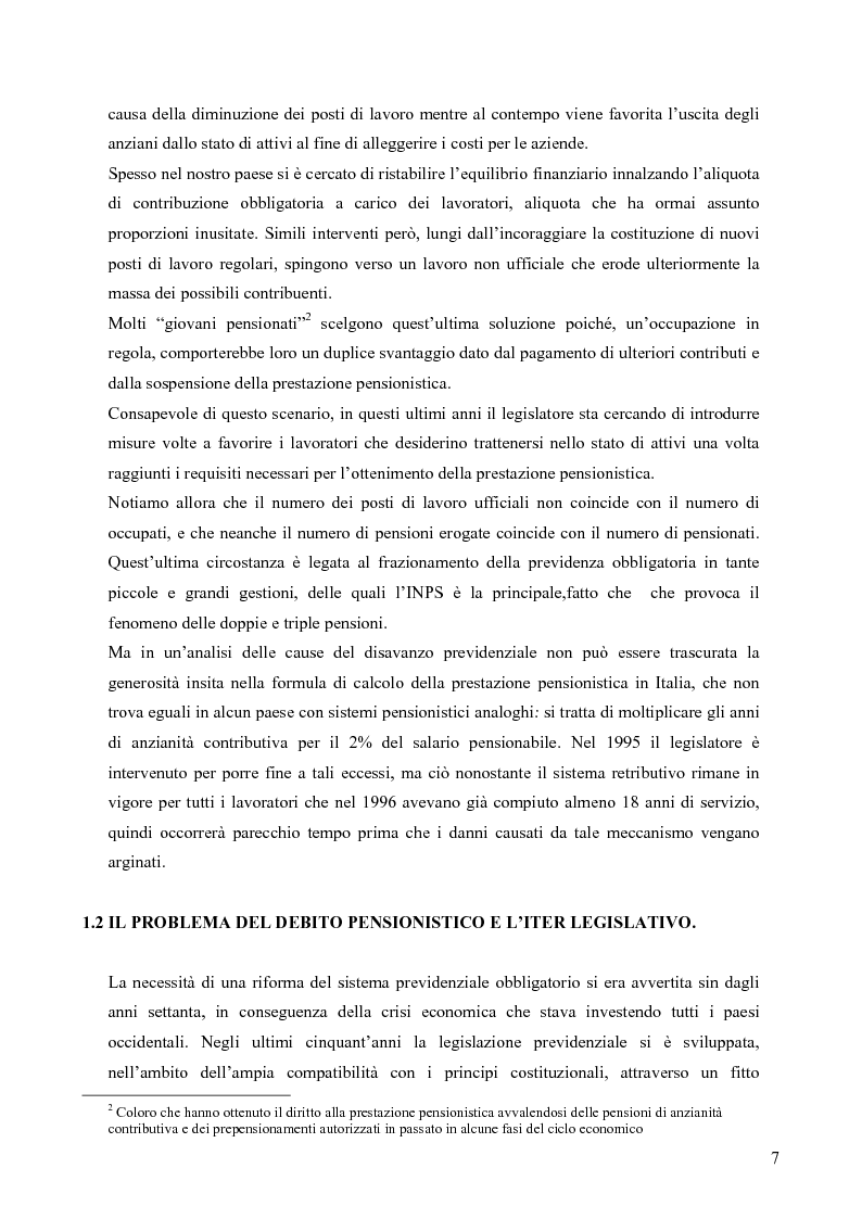Anteprima della tesi: Effetti della variazione dei tassi di rendimento sull'equilibrio finanziario di un fondo pensione a prestazioni definite, Pagina 3