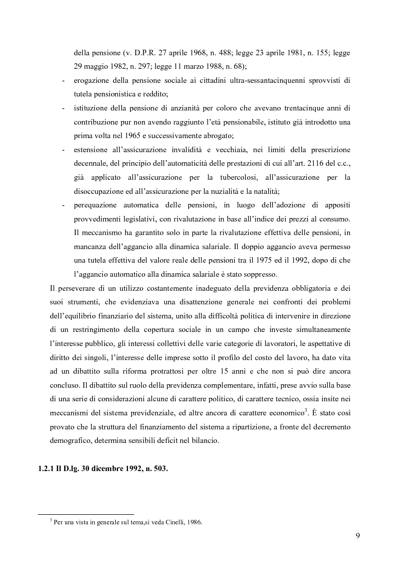 Anteprima della tesi: Effetti della variazione dei tassi di rendimento sull'equilibrio finanziario di un fondo pensione a prestazioni definite, Pagina 5