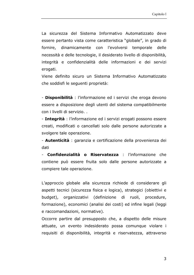 Anteprima della tesi: La sicurezza informatica in applicazioni direzionali: una soluzione per la gestione sicura dei dati nella piccola e media impresa, Pagina 9