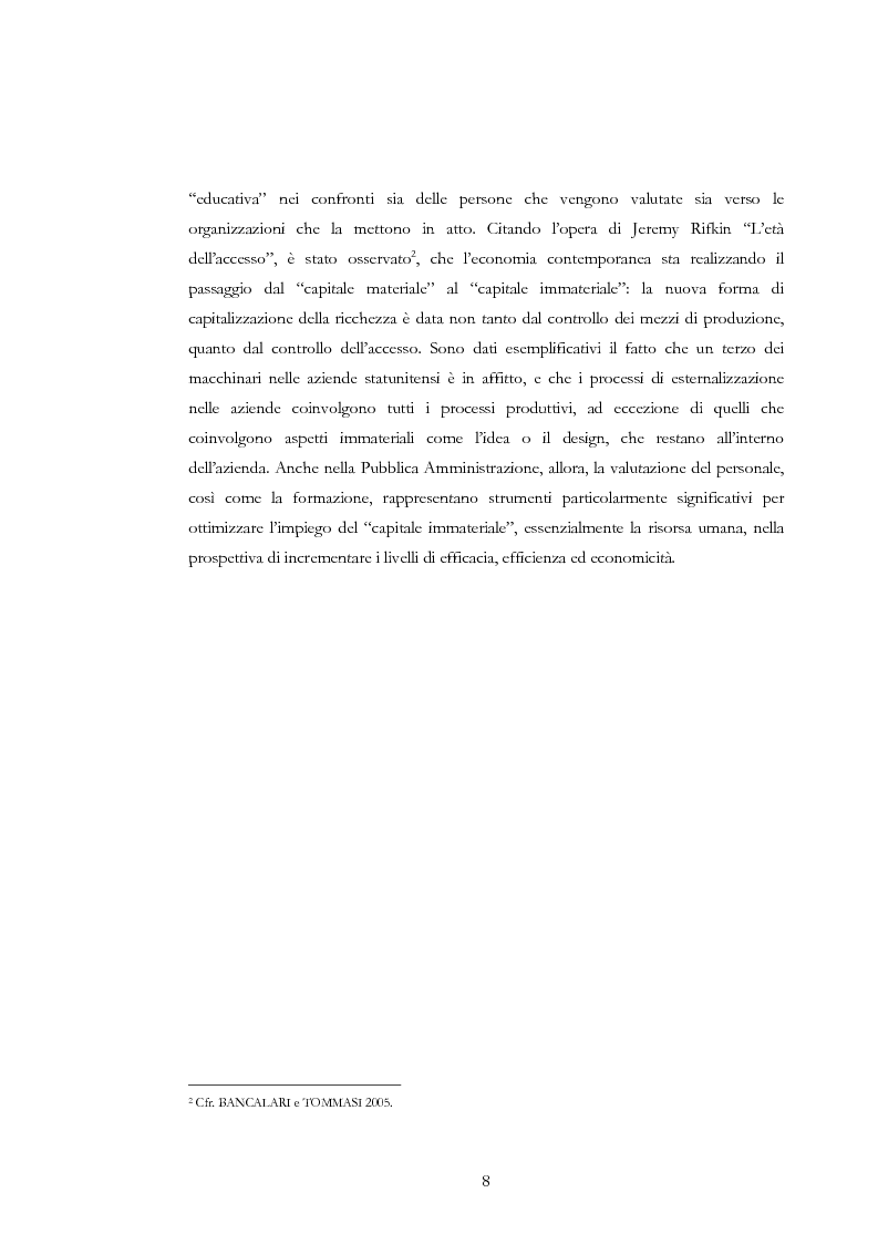 Anteprima della tesi: La valutazione delle risorse umane negli enti locali: il caso del Comune di Siena, Pagina 8