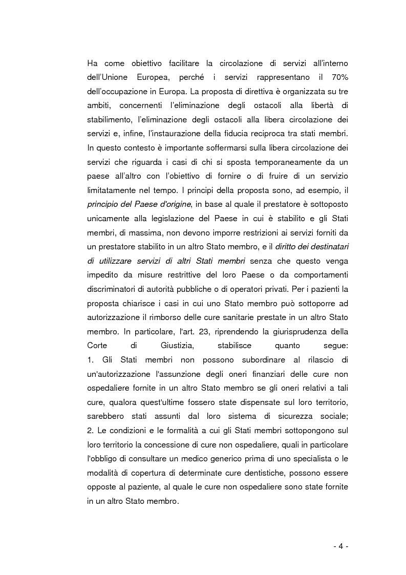 Anteprima della tesi: La libera circolazione dei pazienti nell'Unione Europea, Pagina 3