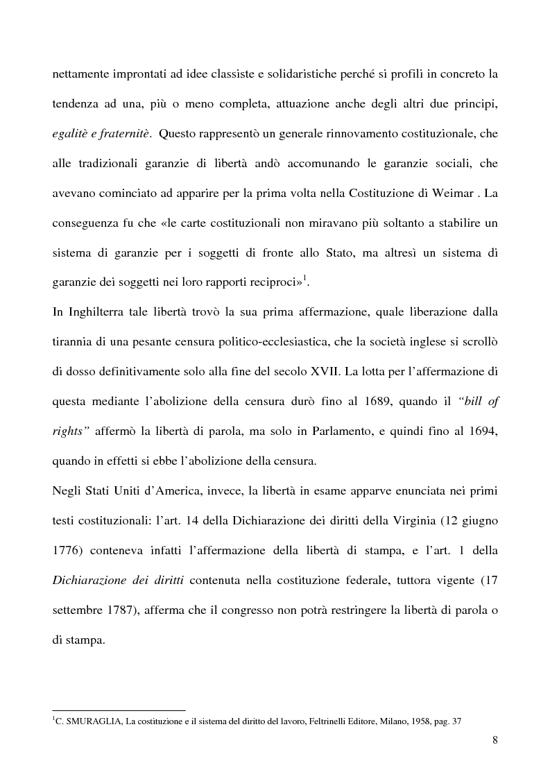 Anteprima della tesi: Libertà di opinione del lavoratore, Pagina 5