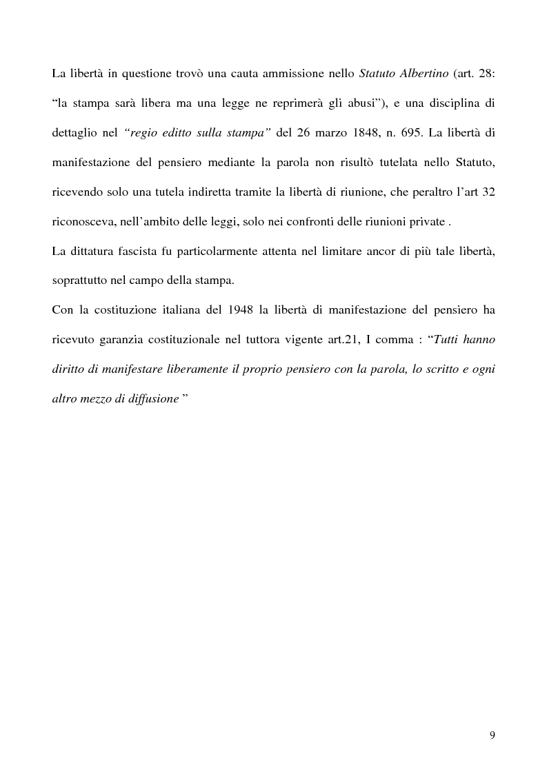 Anteprima della tesi: Libertà di opinione del lavoratore, Pagina 6