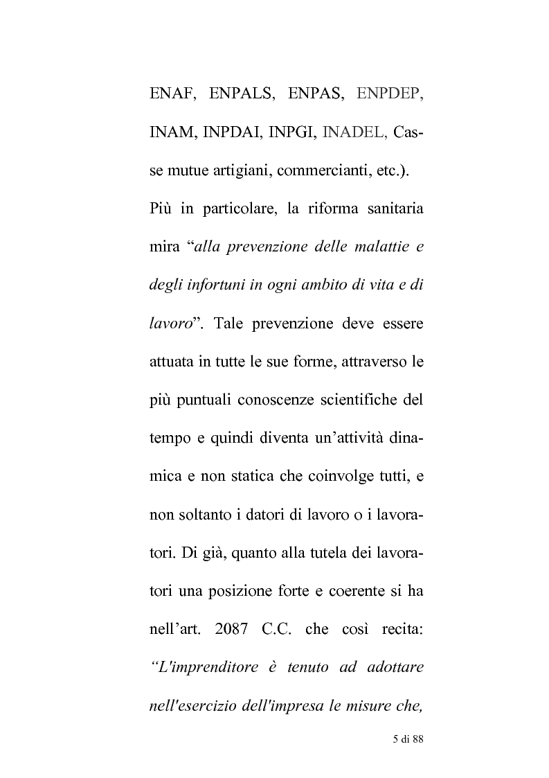 Anteprima della tesi: Delle compentenze della P.A. nella estinzione dei reati contravenzionali in materia di violazione delle norme di igiene e sicurezza del lavoro, Pagina 4