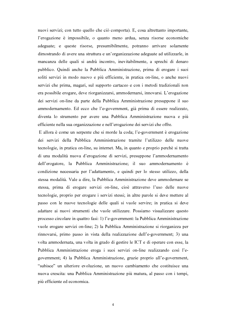Anteprima della tesi: Politiche comunitarie, statali e regionali in tema di e-government, Pagina 4