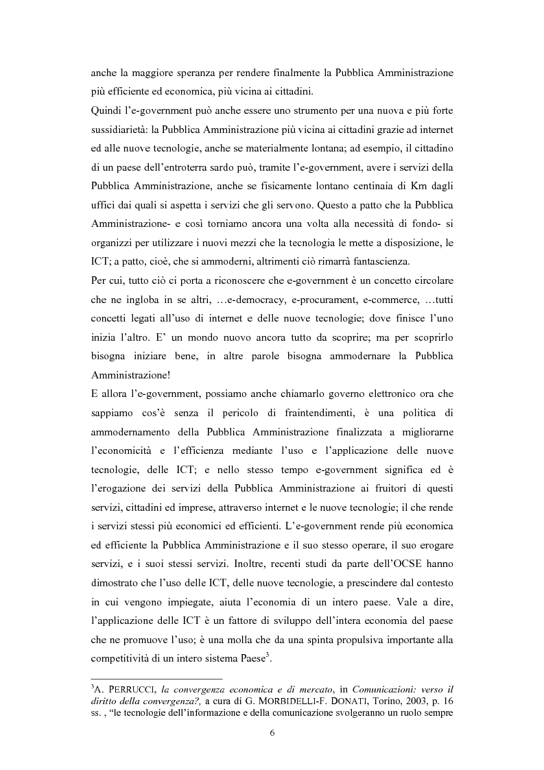 Anteprima della tesi: Politiche comunitarie, statali e regionali in tema di e-government, Pagina 6