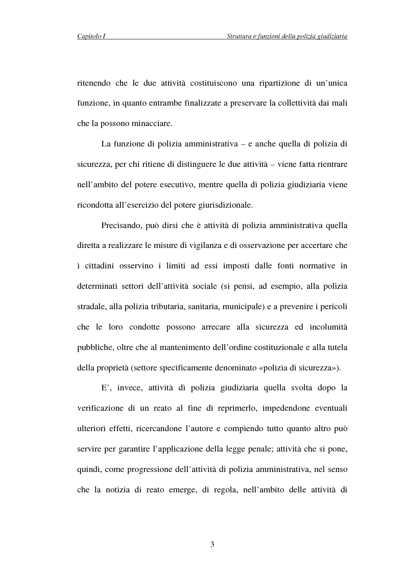 Anteprima della tesi: L'attività di indagine su iniziativa della polizia giudiziaria: profili giuridi e questioni pratiche, Pagina 3