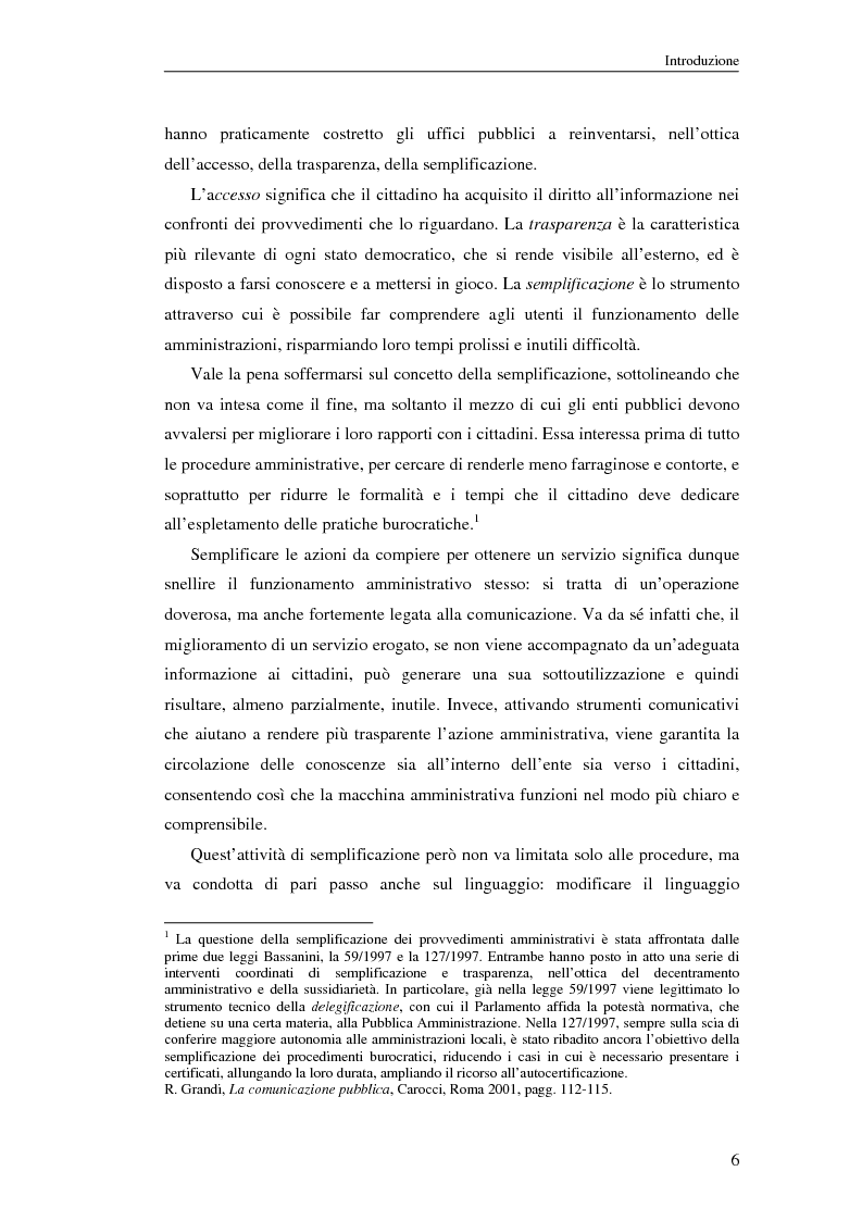 Anteprima della tesi: Questione di stile. Scrivere per capire e farsi capire all'interno della Pubblica Amministrazione, Pagina 2