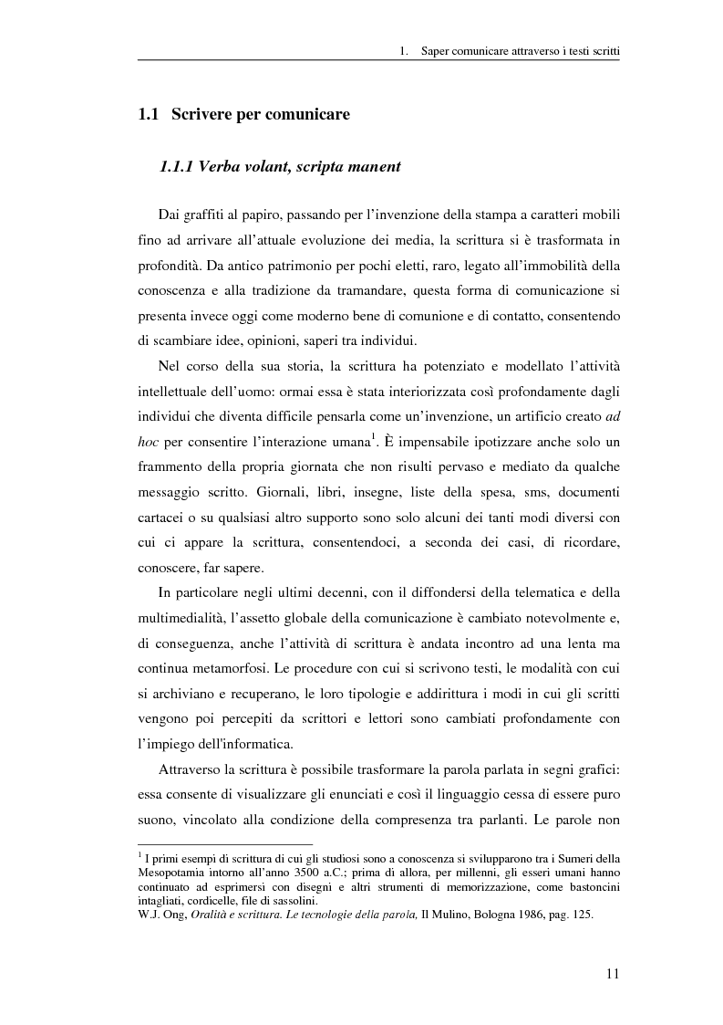 Anteprima della tesi: Questione di stile. Scrivere per capire e farsi capire all'interno della Pubblica Amministrazione, Pagina 7
