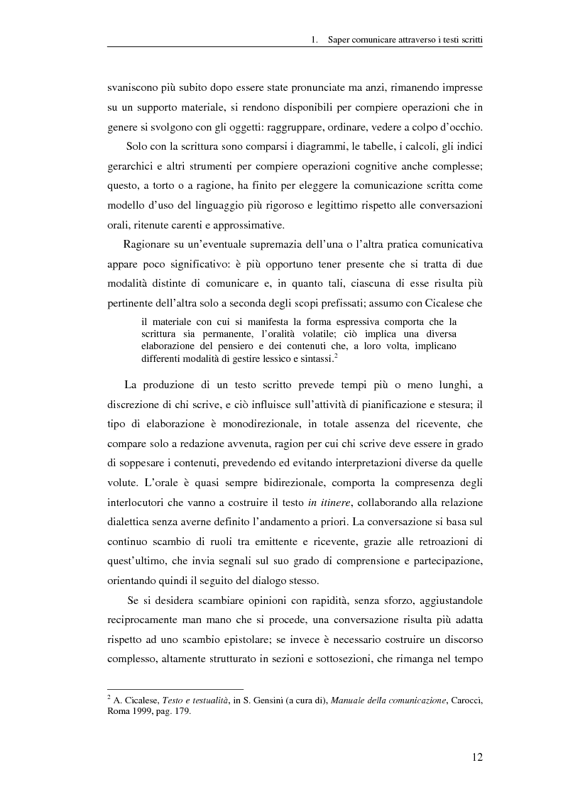 Anteprima della tesi: Questione di stile. Scrivere per capire e farsi capire all'interno della Pubblica Amministrazione, Pagina 8