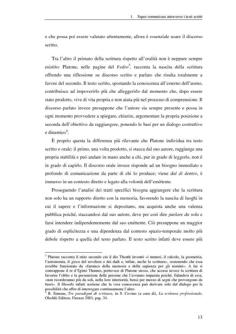 Anteprima della tesi: Questione di stile. Scrivere per capire e farsi capire all'interno della Pubblica Amministrazione, Pagina 9
