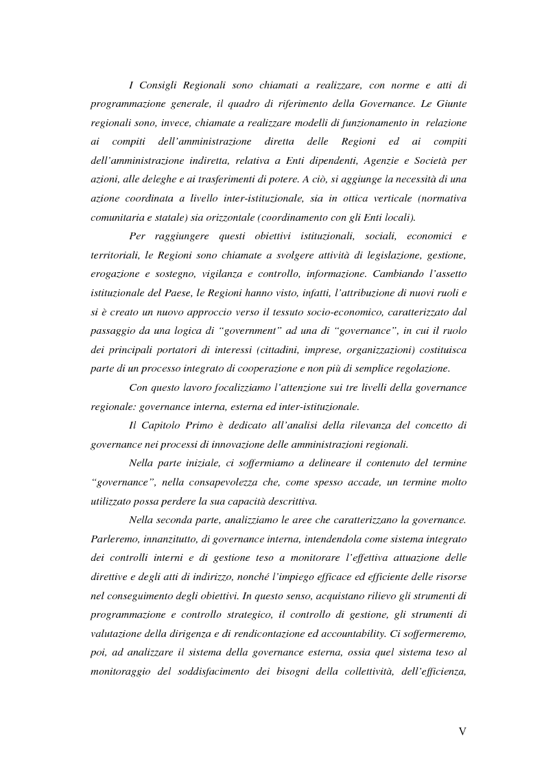 Anteprima della tesi: Logiche di governance nelle Amministrazioni Regionali: Basilicata e Lombardia a confronto, Pagina 2